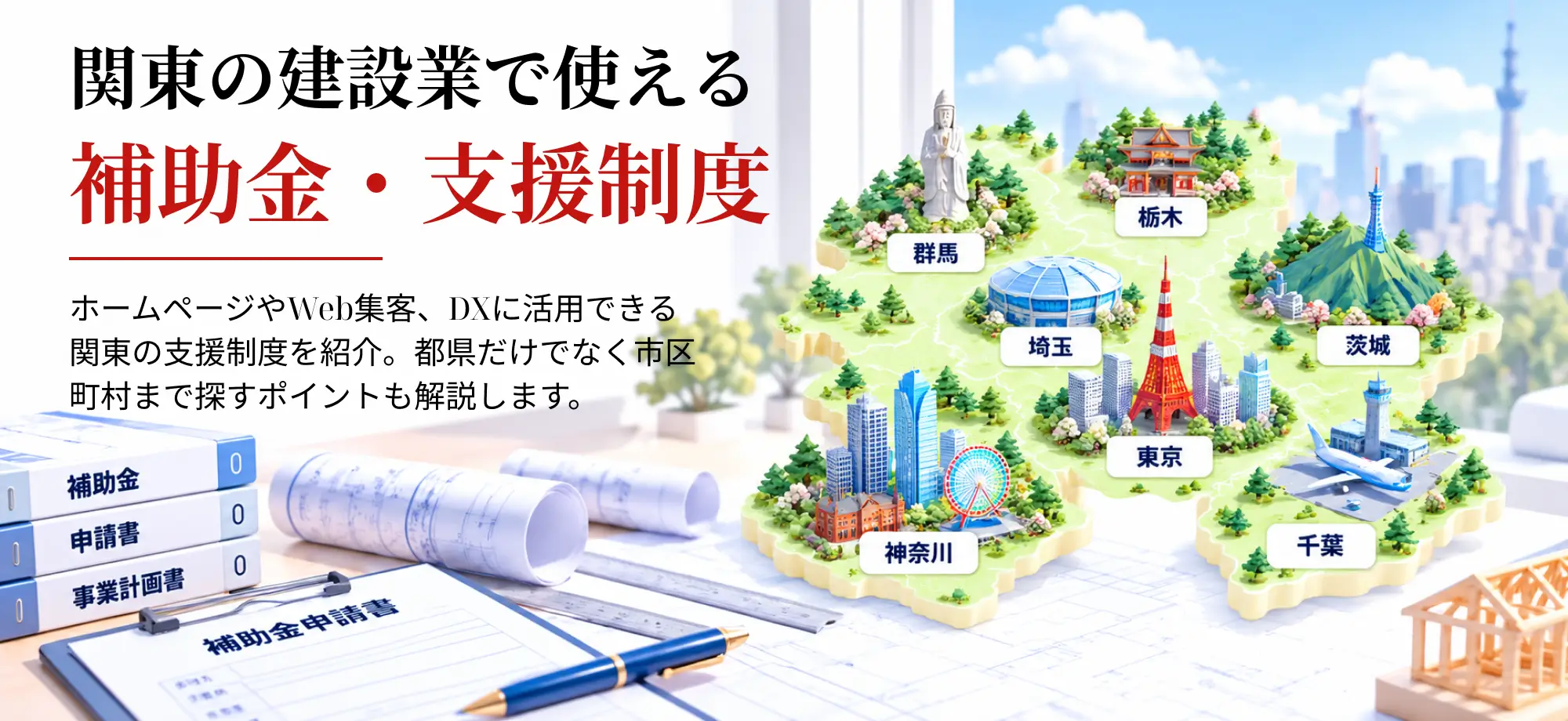 関東の建設業が使える補助金・支援制度｜ホームページ・集客・DXに活用できる制度を紹介