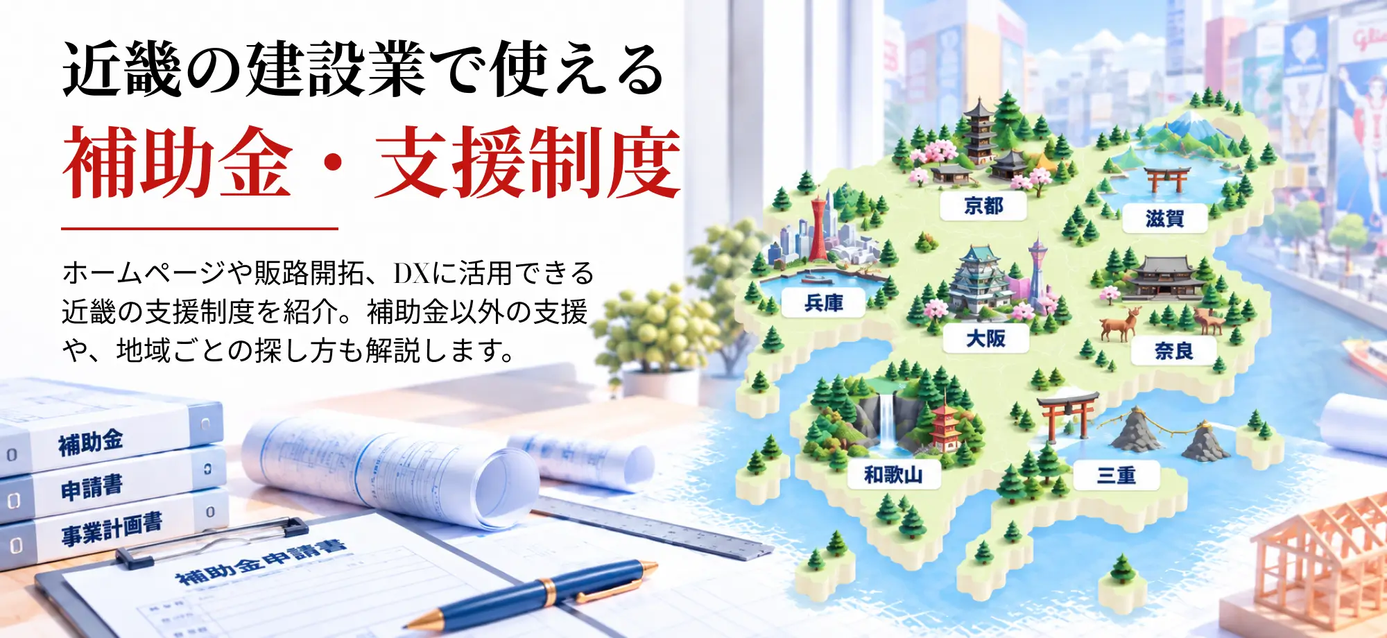 近畿の建設業が使える補助金・支援制度｜ホームページ・集客・DXに活用できる制度を紹介